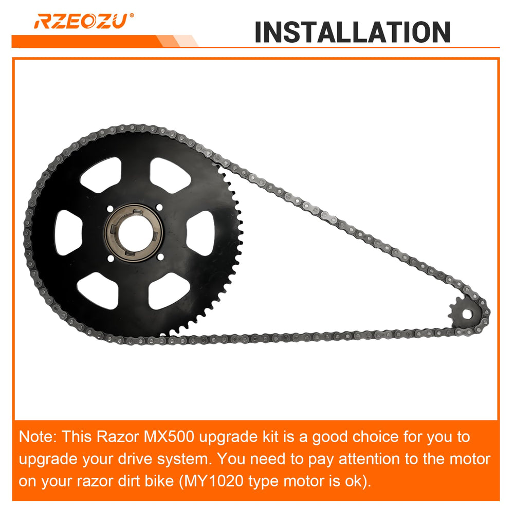 RZEOZU sprocket pack showcasing 9T 11T 13T options for gearing customization