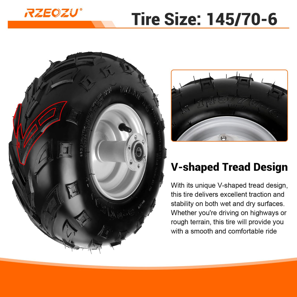 RZEOZU alloy rear rim 6in emphasizes durability for daily riding.