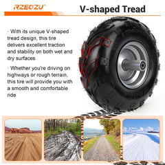 RZEOZU Baja Doodle Bug front wheel enhances grip on varied terrain.
