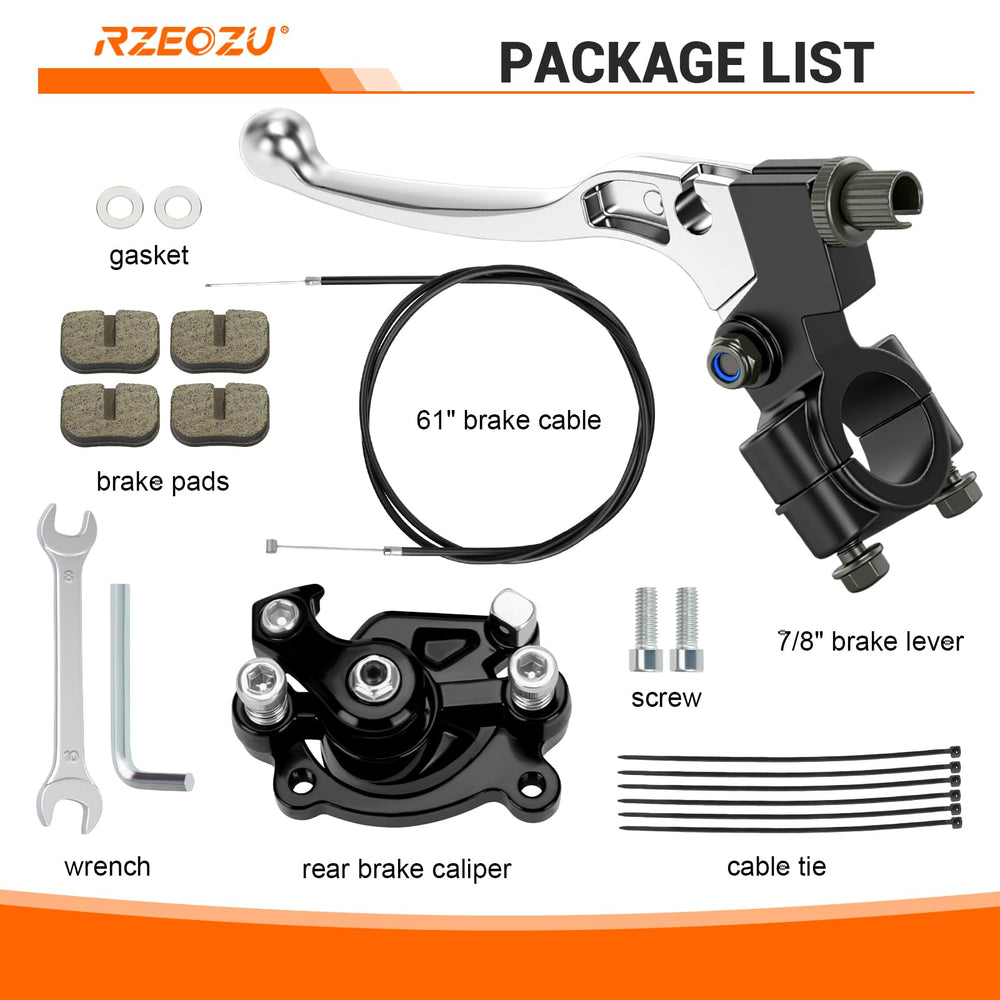 RZEOZU brake kit packaging showing contents
