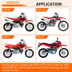 RZEOZU cnc-precise cut foot pegs ensure reliable performance.