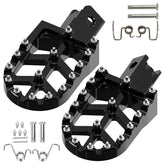 RZEOZU CNC-wider mini bike foot pegs left view improve rider support.