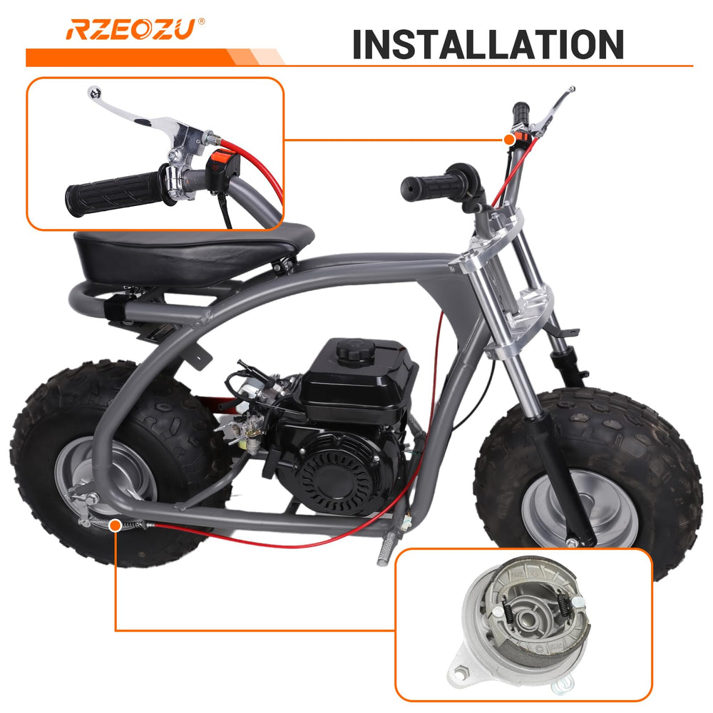 RZEOZU 105mm drum brake shoes for smooth stopping on mini bikes