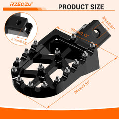 RZEOZU easy-installation foot pegs save setup time.