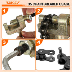 RZEOZU electroplated 35-chain with a sleek silver finish.