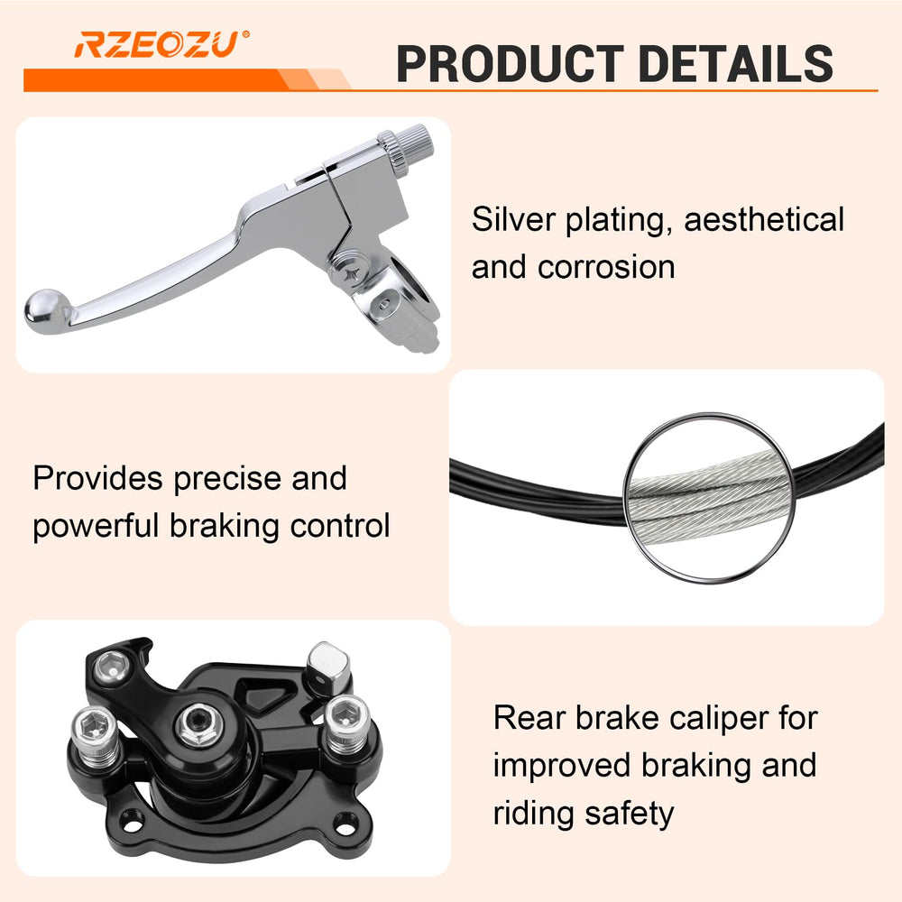RZEOZU silver brake lever highlighting durability