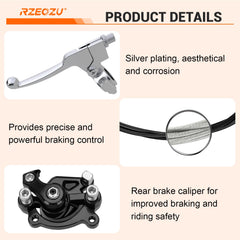 RZEOZU silver brake lever highlighting durability