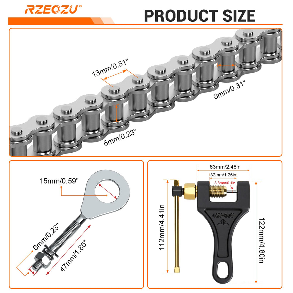 RZEOZU heavy duty 420 chain heat treated for strength