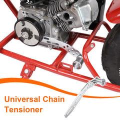 RZEOZU installation guide visual emphasizes correct alignment to prevent chain issues.