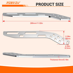 RZEOZU seven-hole adjustable bracket enables bike-specific fit.