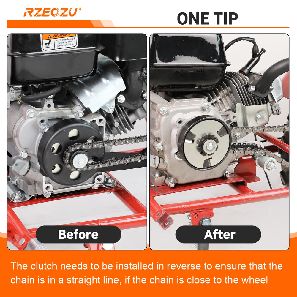 RZEOZU tensioner near rear sprocket demonstrating chain tensioning