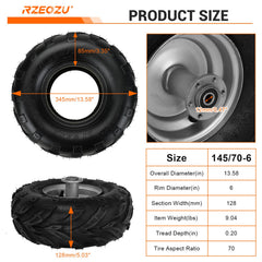 RZEOZU V-shaped tread detail shows traction on wet and dry surfaces.