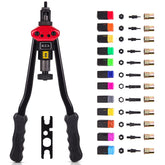 RZX 16-inch rivet nut tool front view showing ergonomic grip for fatigue-free use.