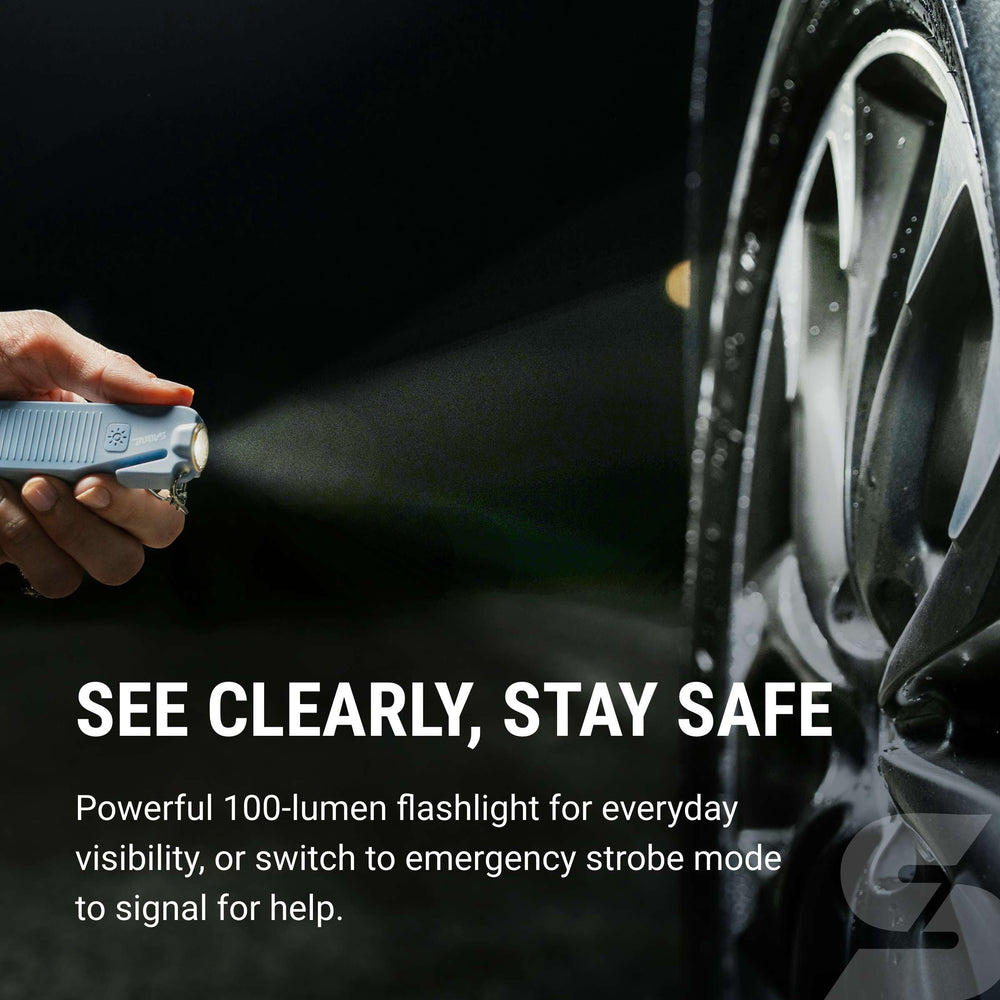 SABRE Safe Escape compact size fits within reach in any vehicle
