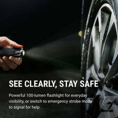 SABRE Safe Escape Tool emergency-kit-ready design supports road-trip preparedness.