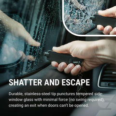 SABRE Safe Escape Tool LED light delivers bright visibility in dark roadside conditions.