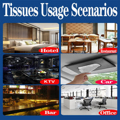 SADYFON 18-pack car tissues visible in compact bundle for travel