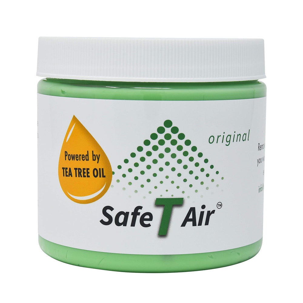 Safe T Air Tea Tree Gel bottle closeup for odor control