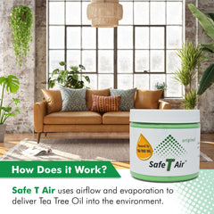 Safe T Air Tea Tree Gel in car cup holder