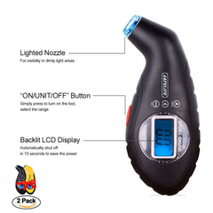 SAFELIFE gauge with backlit display for night-time visibility