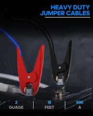 SAFEMATE 2-gauge CCA core jumper cables for high-current starts on trucks and SUVs