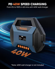 Safemate 2500A smart voltage screen displaying battery status clearly