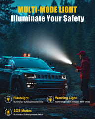 Safemate PJS06 Pro 4000A emergency LED beacon improves roadside safety