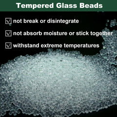 Safetect balance beads scoops 2oz and 4oz shown for easy dosing during installation.