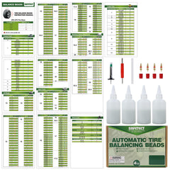 Safetect bead packaging contents include cores and tools for DIY balancing.