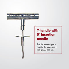Safety Seal wrench and set screw for secure adjustments.