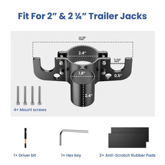 Safoner organized towing solution front view illustrating a neat, ready-to-roll setup