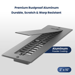 Removable cover for Safoner RV register blocks debris when heater is off