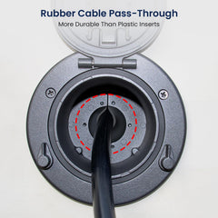 Safoner RV cable pass-through hatch includes stainless screws and butyl tape.