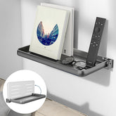 Safoner RV fold-down wall shelf closed for compact storage.