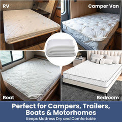 Safoner RV Mattress Underlay delivers a stay-put fit on camper beds.