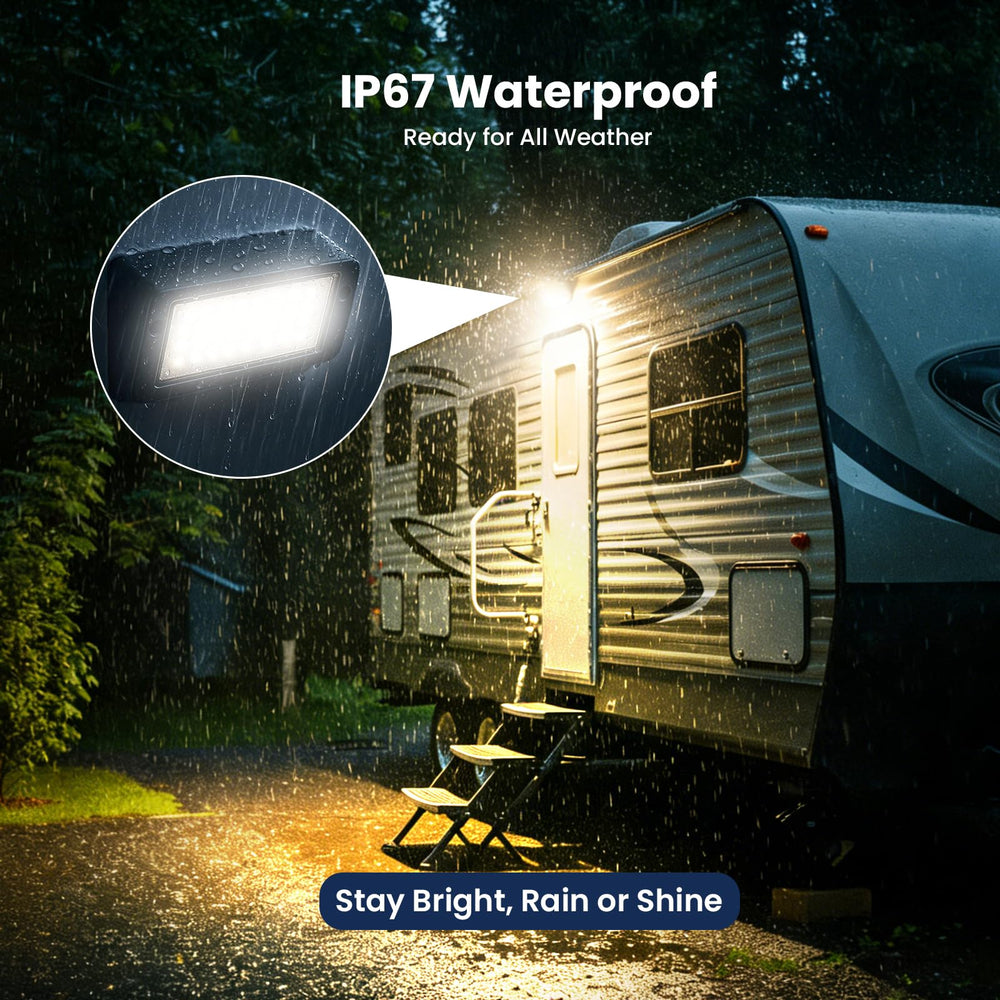 Safoner IP67-rated exterior light stands up to rain and dust.