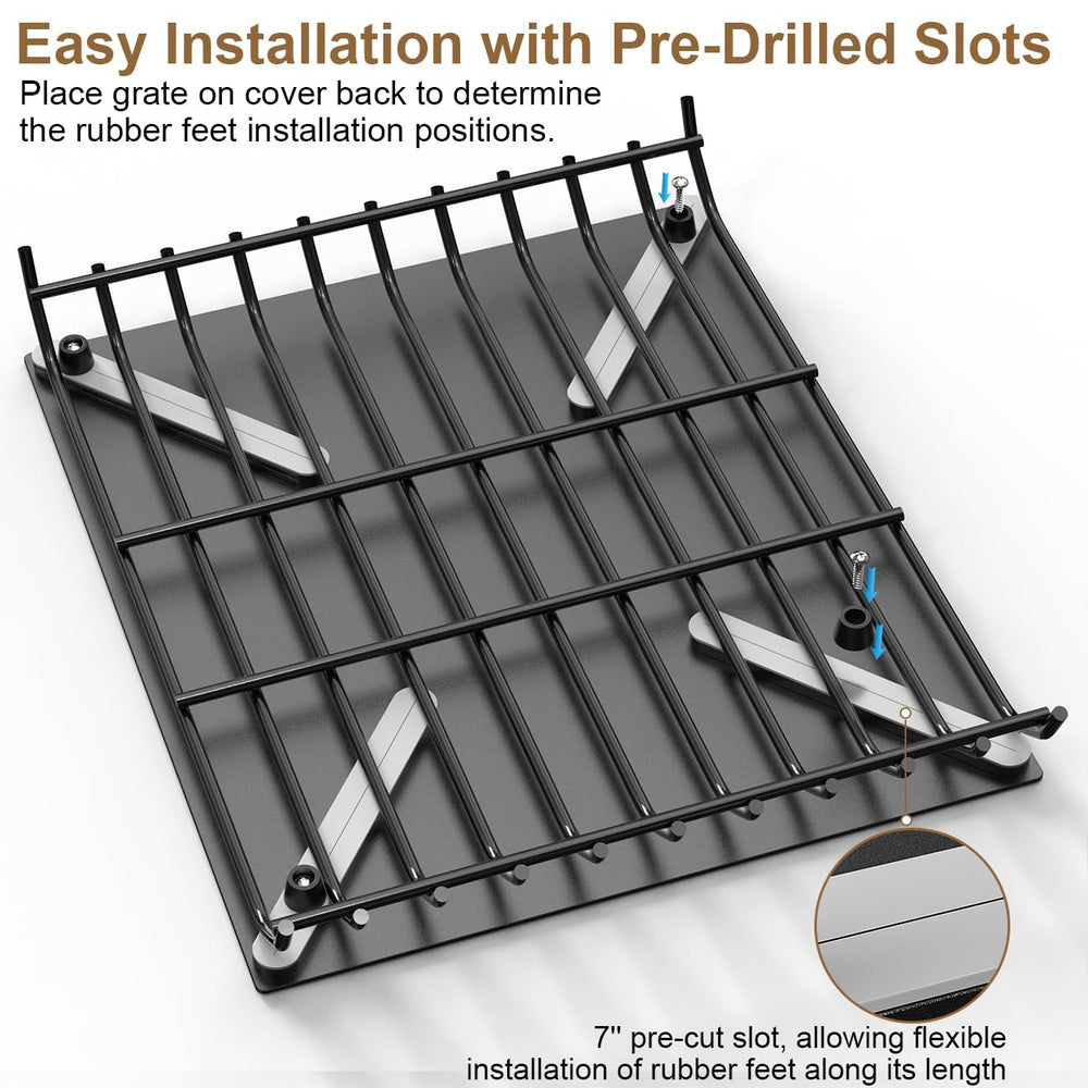 Safoner RV stove cover fits most three- or four-burner stoves.