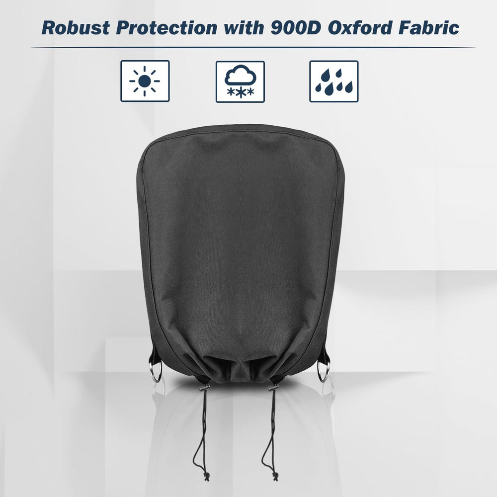 Safoner tongue jack cover showing drawstring secure fit for outdoor use