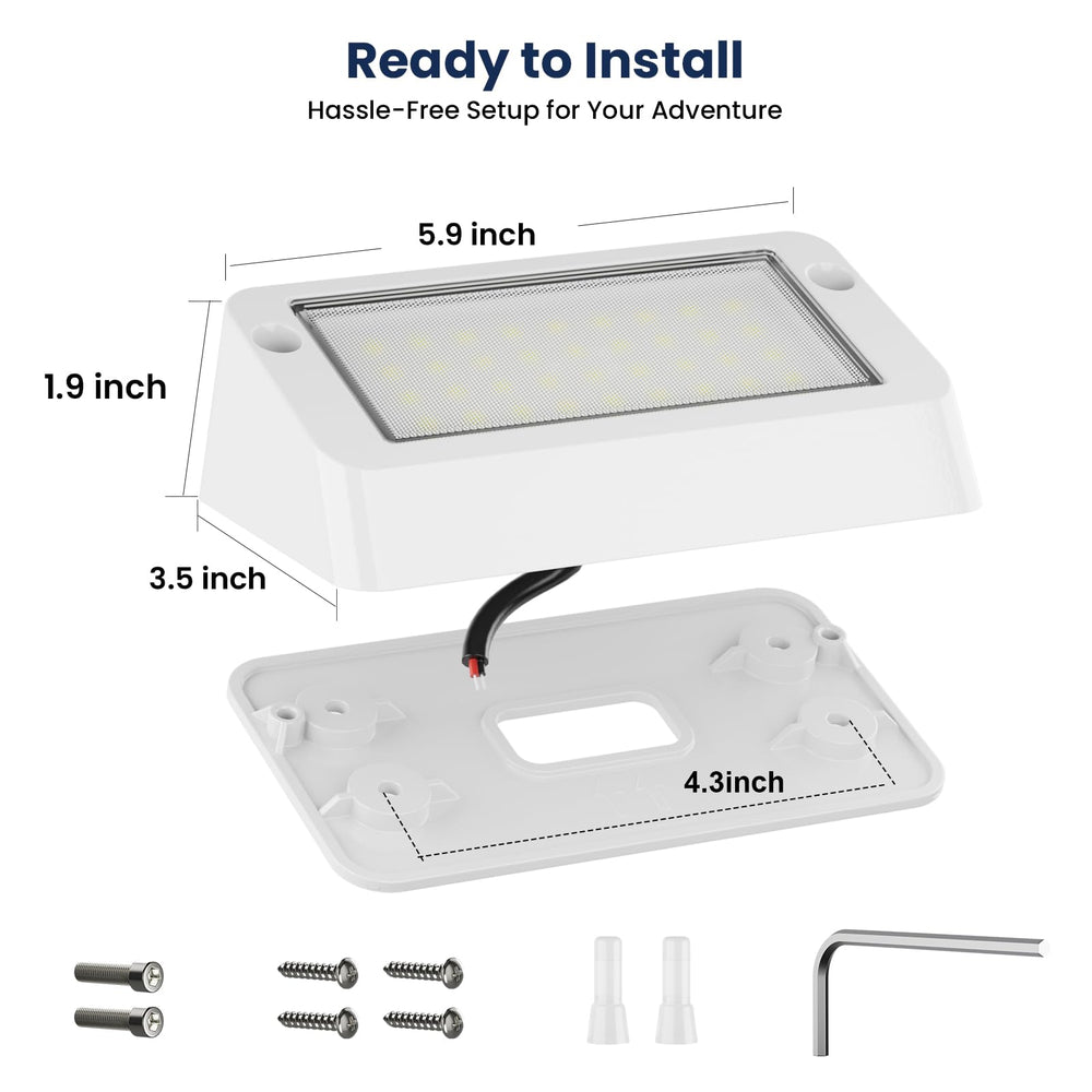 Safoner IP67-rated RV light withstands temperature swings from cold to hot.