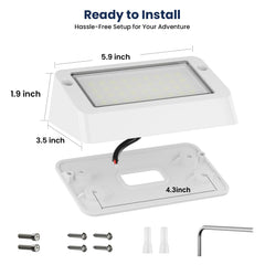 Safoner IP67-rated RV light withstands temperature swings from cold to hot.
