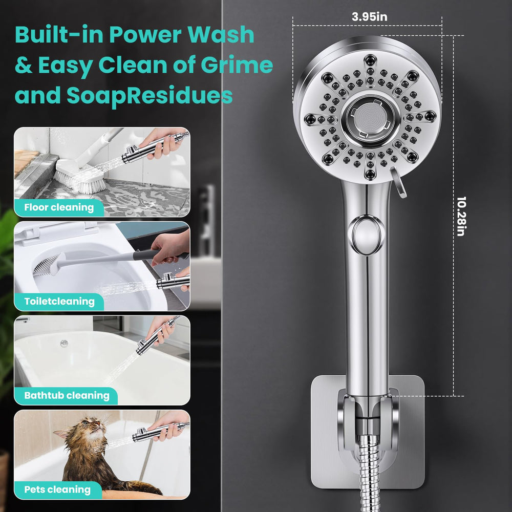 Saidrip water-pause-button on the handle helps conserve water.
