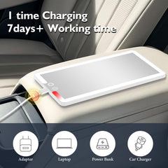 saiggnyy Led Sun Visor Mirror lightweight design enables easy removal and handheld use