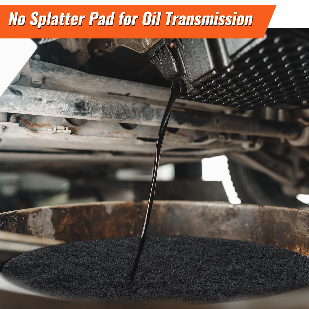 Saillong transmission drain pad minimizes mess during maintenance.