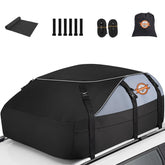 Sailnovo roof cargo carrier on car roof showing 20 cubic feet capacity for family packing