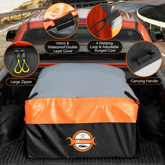 Sailnovo bag in a full-size pickup demonstrates generous capacity.