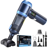 Saker car vacuum with LED light for precise night time cleaning of dashboards