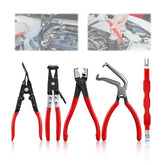 Saker electrical disconnect pliers close-up jaw detail for safe connector removal in tight spaces.
