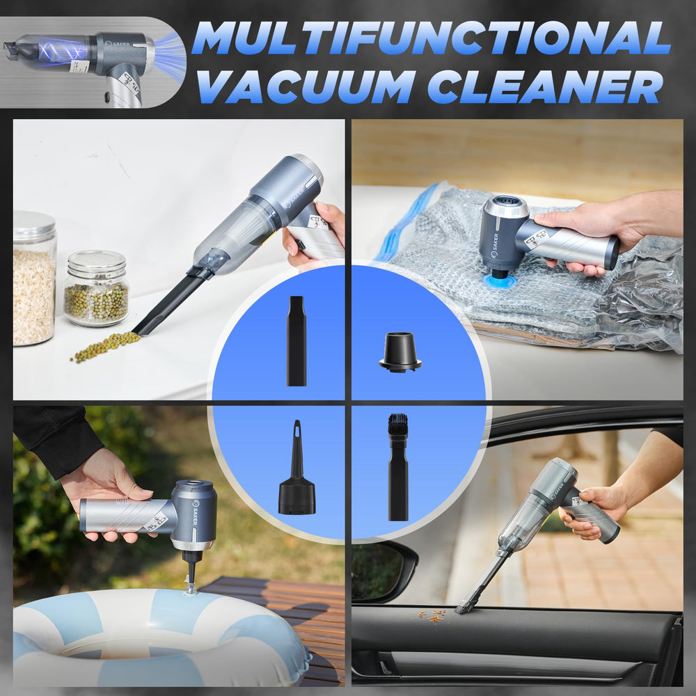 Saker HL132 includes multiple attachments for versatile cleaning in tight spaces.
