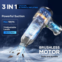SakerPlus Mini Vacuum blowing function clears dust from keyboards.