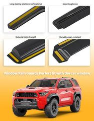 Saleago four piece kit ready for Toyota 4Runner rain guards.